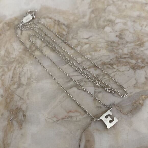 Michael Hill 925 Sterling Silver Initial “E” Necklace - Picture 1 of 9
